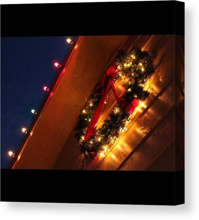Lights Canvas Print featuring the photograph Christmas Decorations. #christmas by Sam Griesemer