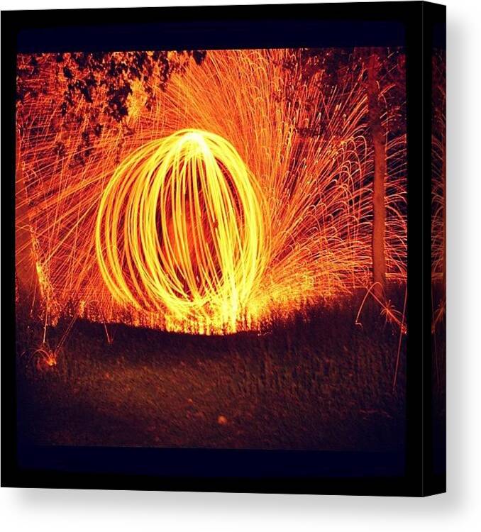 Beautiful Canvas Print featuring the photograph Circle Fire by Ricardo Lopez