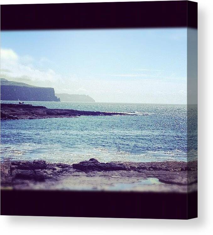 Irishigers Canvas Print featuring the photograph Cliffs Of Moher by Maeve O Connell
