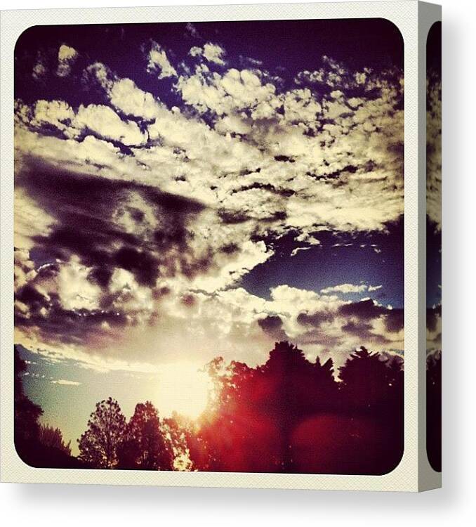 Instagram Canvas Print featuring the photograph #clouds #iphoneography #iphoneonly by Talitha Aho