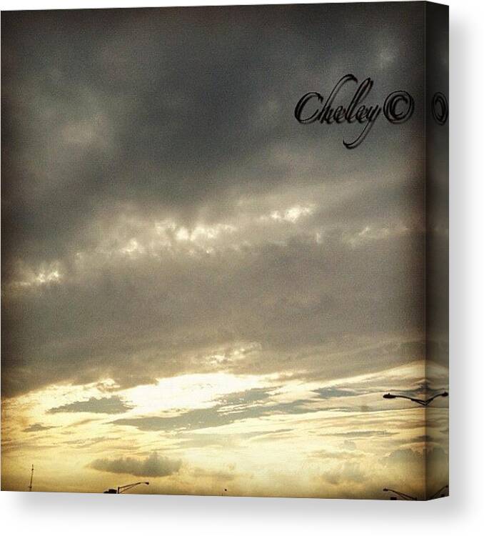 Cny Canvas Print featuring the photograph #cny Skies This Evening by Cheley Frazier