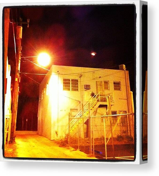 Grove Canvas Print featuring the photograph #coconut #grove #miami #alley Some by Antoinette Zavala