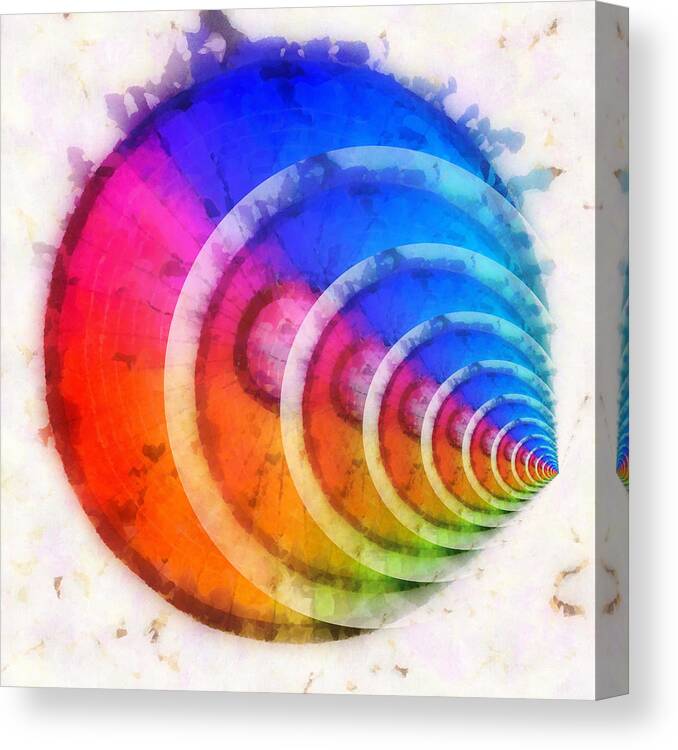 Code Canvas Print featuring the digital art Code Of Colors 8 by Angelina Tamez