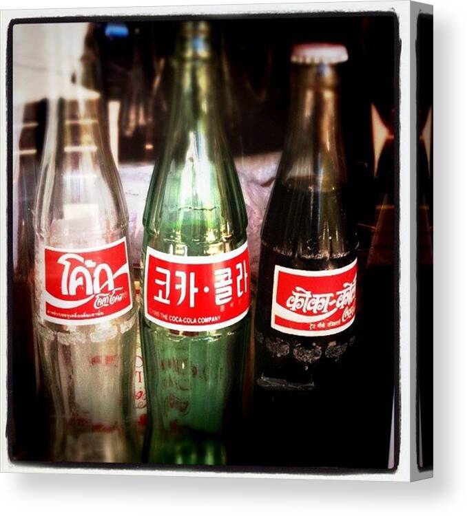 Coke Canvas Print featuring the photograph #coke Bottle Collection West Virginia by Simon Prickett