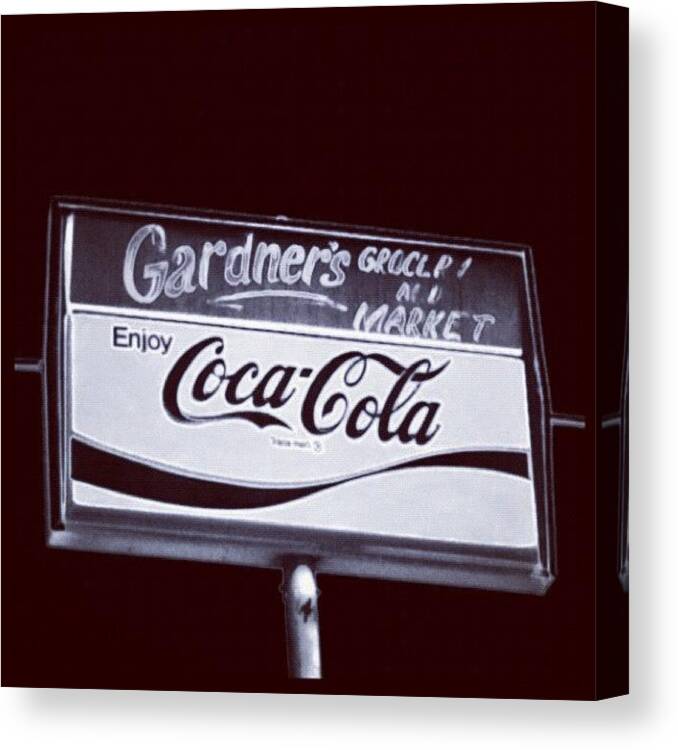 Blackandwhite Canvas Print featuring the photograph Coke Silvered by Dave Edens