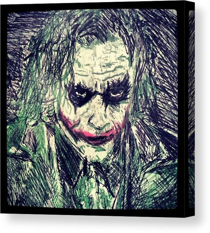 Joker Canvas Print featuring the photograph College Work 08' #joker #art by Gary West