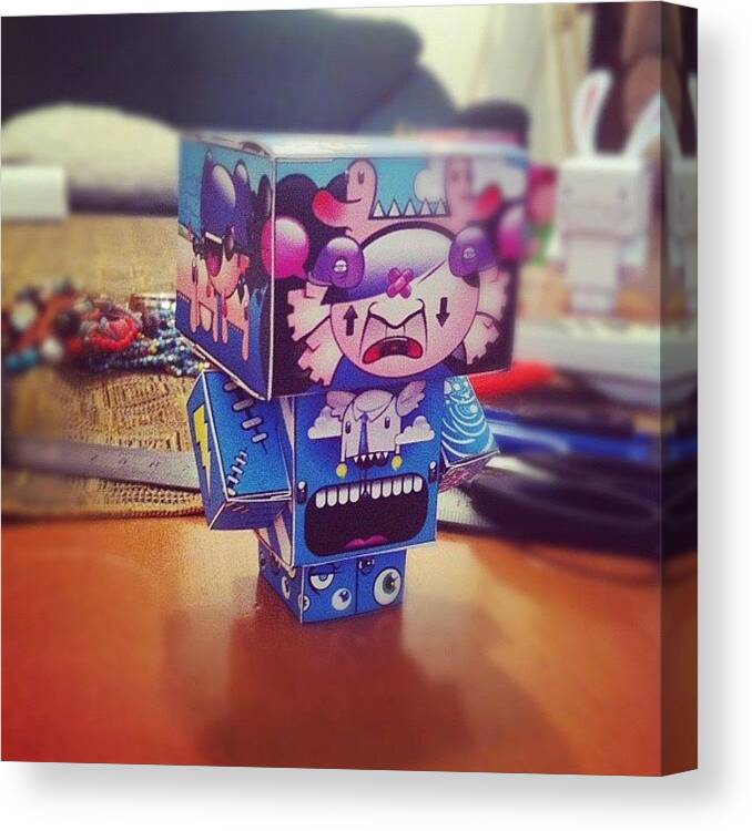 Instaart Canvas Print featuring the photograph Cool Paper Toy By Me 😁 #webstagram by May Pinky ✨