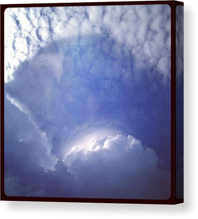  Canvas Print featuring the photograph Cool Thunderstorm Clouds by Dustin K Ryan