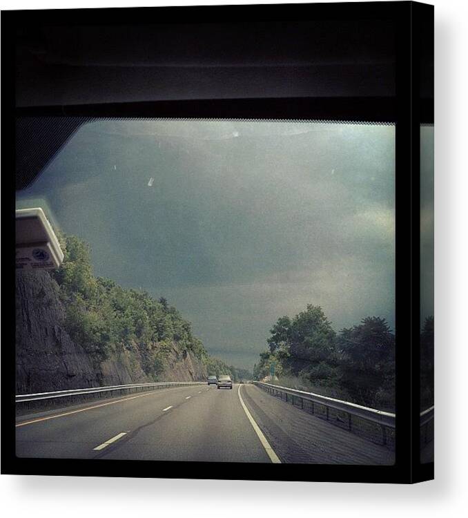  Canvas Print featuring the photograph Crazy Dark Stormy Sky by Jana Seitzer