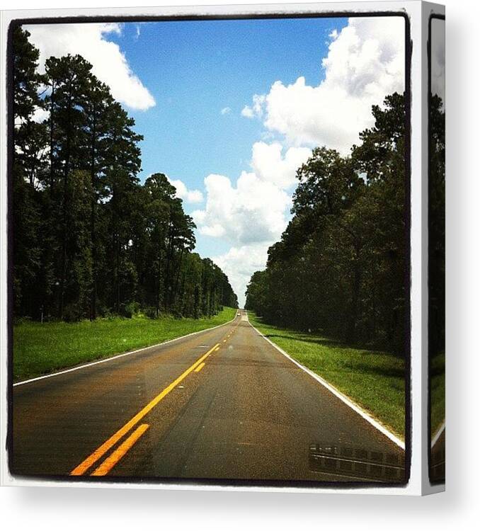 Instamood_road Canvas Print featuring the photograph Crockett National Forest @igchallenges by Darnee Wambsgans