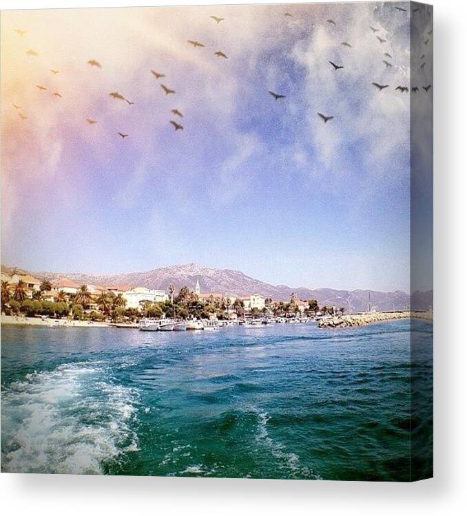 Beautiful Canvas Print featuring the photograph Cruising On The Adriatic #sea #croatia by Alan Khalfin