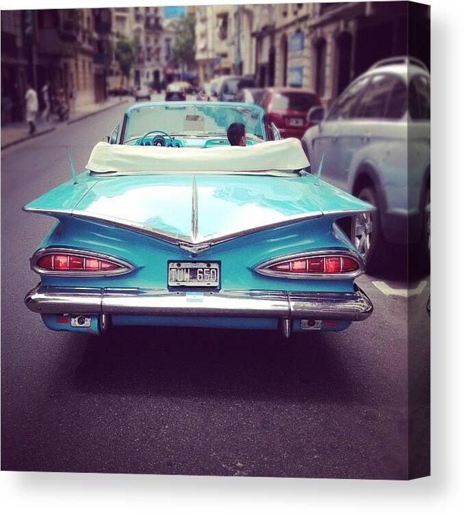 Chevrolet Canvas Print featuring the photograph Cubaires (3) #chevrolet #impala #car by Diego Jolodenco