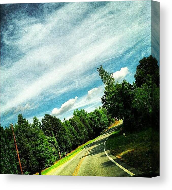 Beautiful Canvas Print featuring the photograph Curve In The Road by Lori Lynn Gager