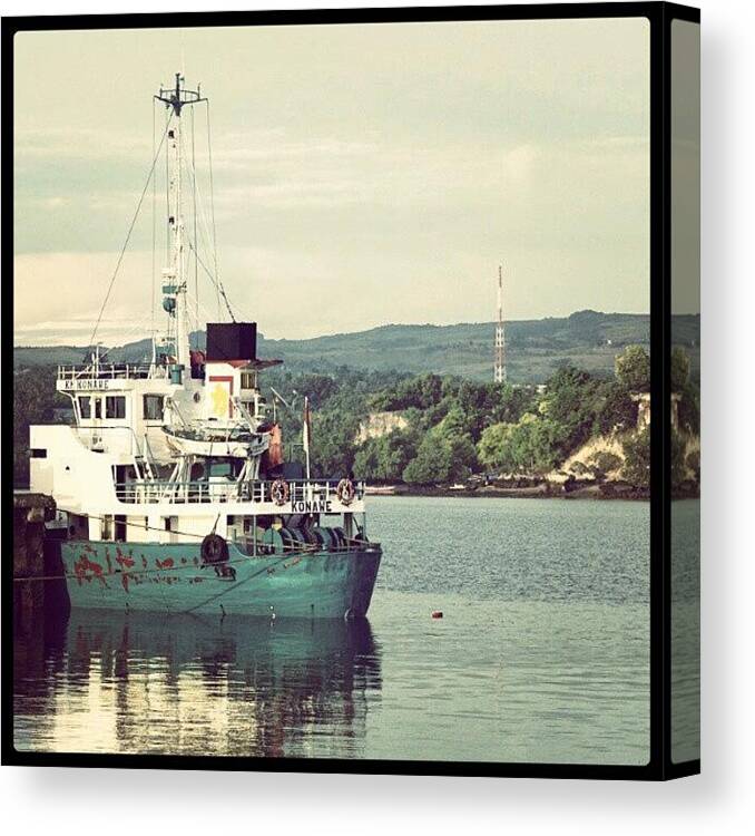  Canvas Print featuring the photograph Dermaga Waingapu by Yogi Nz