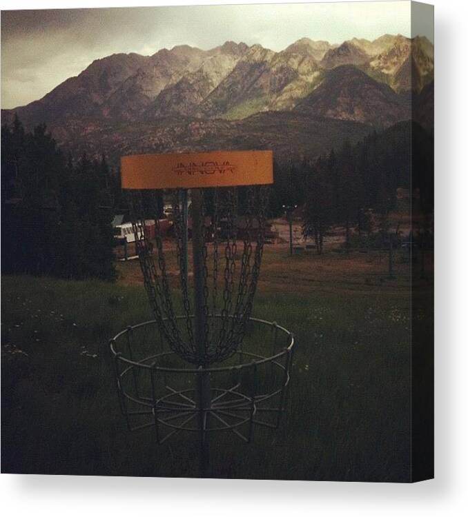 Discgolf Canvas Print featuring the photograph #discgolf, #purgatory by Matt Cook