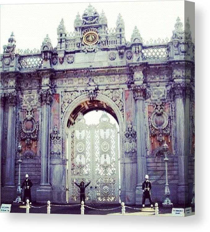 Igersfollow Canvas Print featuring the photograph #dolmabahcepalace #turkey #istanbul by Avatar Pics