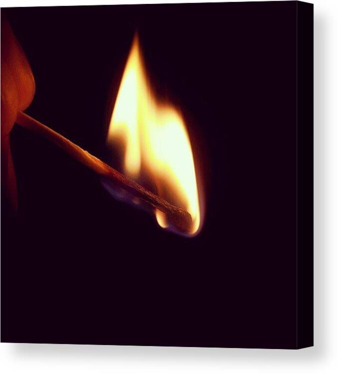 Burning Canvas Print featuring the photograph Dont Play With Fire #flame #fire by Paul Petey