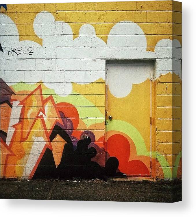 Urbex Canvas Print featuring the photograph #door #doorporn #moredoorplease by Kate W