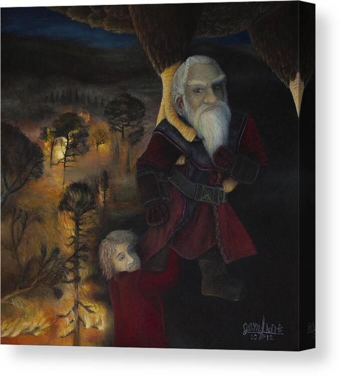 The Hobbit Canvas Print featuring the painting Dori by Joshua Martin