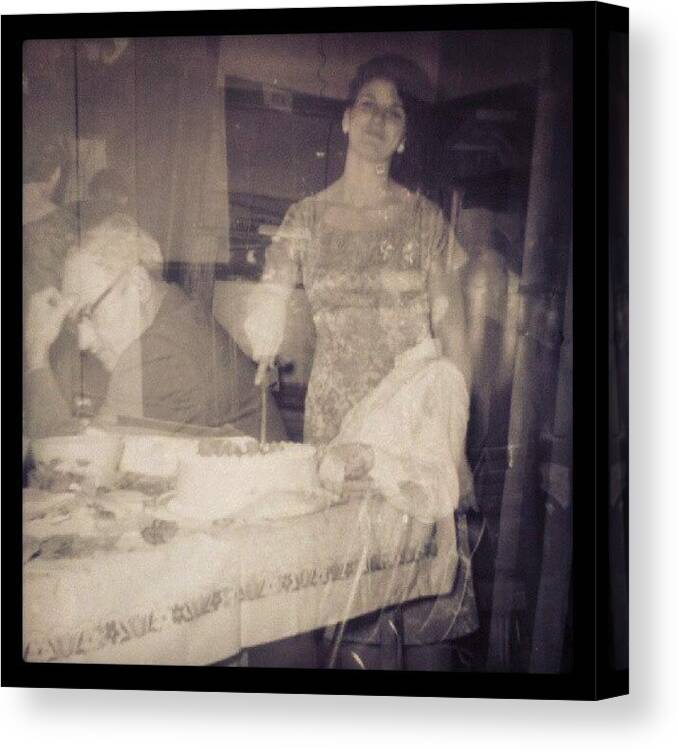 Grandma Canvas Print featuring the photograph Double Exposed Grandma by Marcos Figueroa