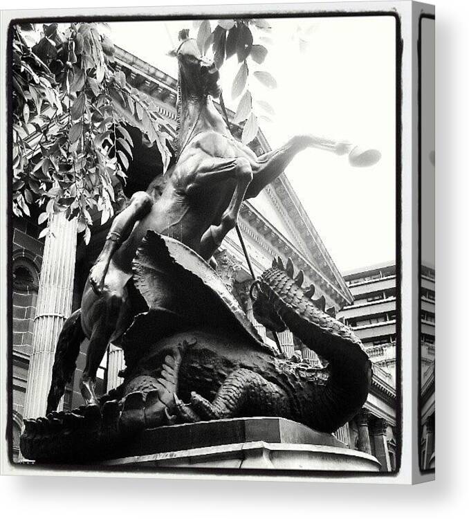 Horse Canvas Print featuring the photograph #dragon #horse by Christoph Hensch
