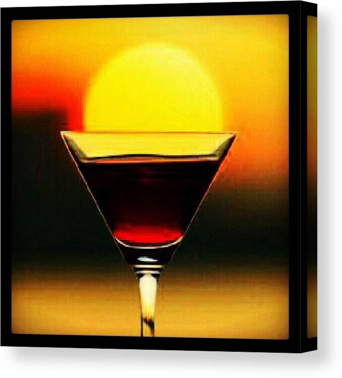 Instahub Canvas Print featuring the photograph Drink Of The Day..a Nice Brandy Wine by Mary Carter