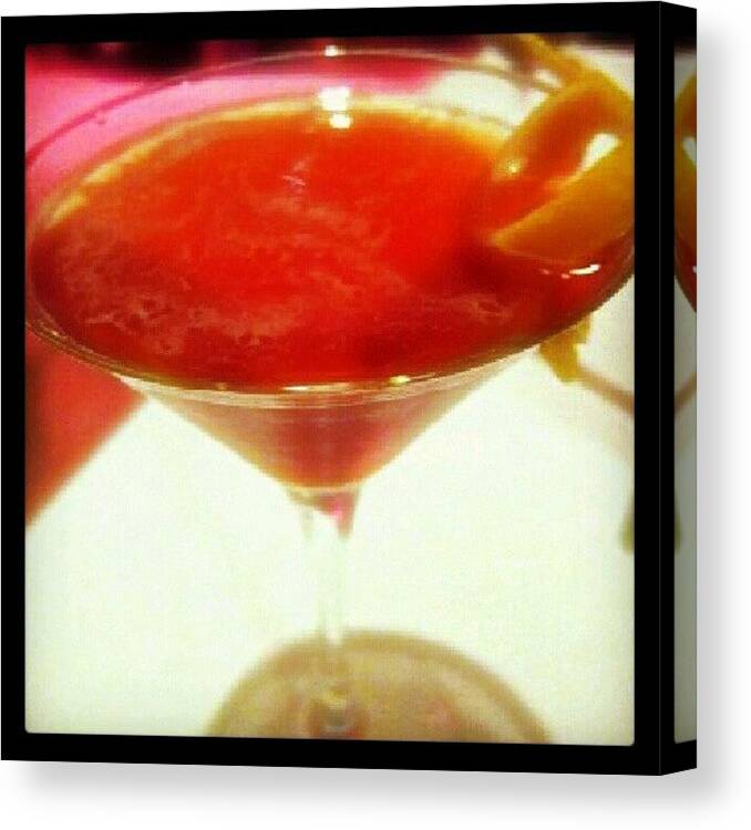 Foodie Canvas Print featuring the photograph Drink Of The Day...manhattan by Mary Carter