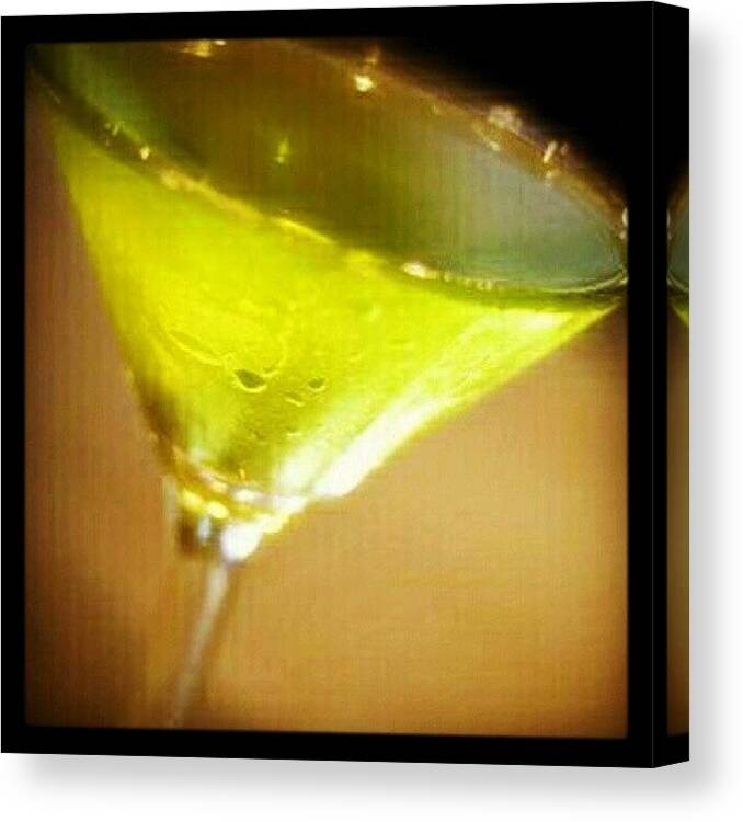 Vodka Canvas Print featuring the photograph Drink Of The Day...sour Apple Martini by Mary Carter