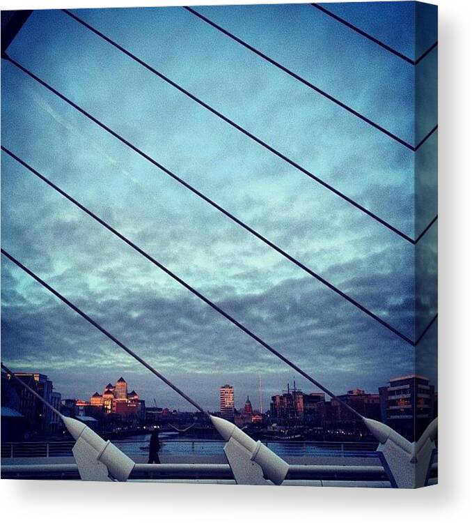 Dublin Canvas Print featuring the photograph #dublin Early Morning by David Lynch