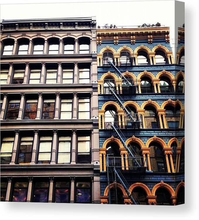 New York City Canvas Print featuring the photograph Eclectic Architecture - New York City by Vivienne Gucwa