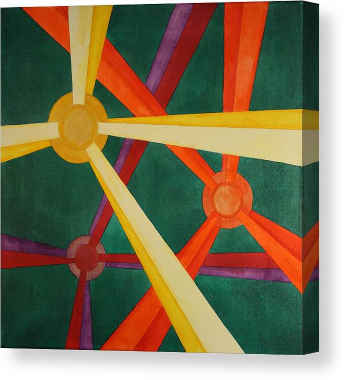 Abstract Design Color Canvas Print featuring the painting Embellishments IV by Paul Amaranto