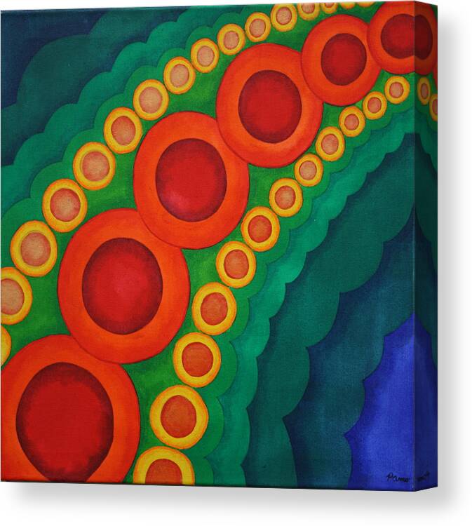 Abstract Canvas Print featuring the painting Embellishments VIII by Paul Amaranto