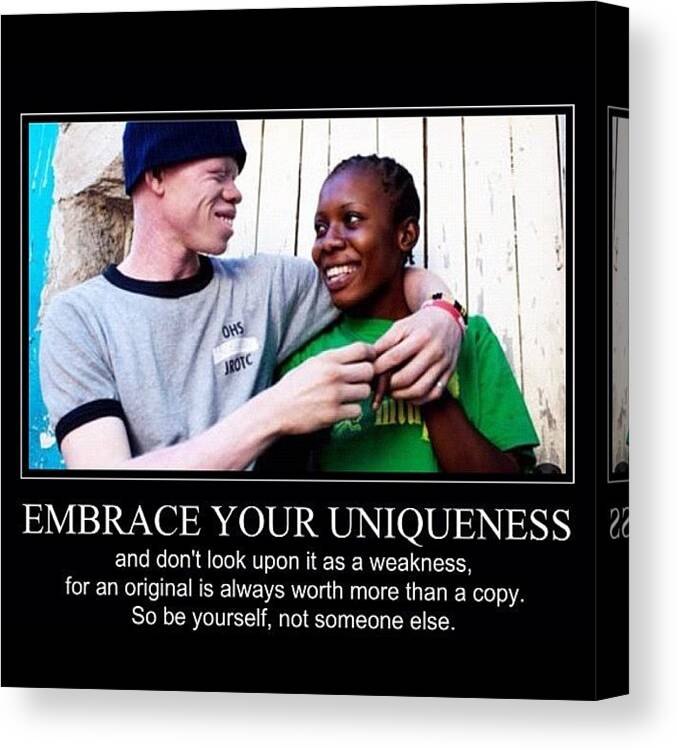 Instagram Canvas Print featuring the photograph Embrace your uniqueness by Nigel Williams