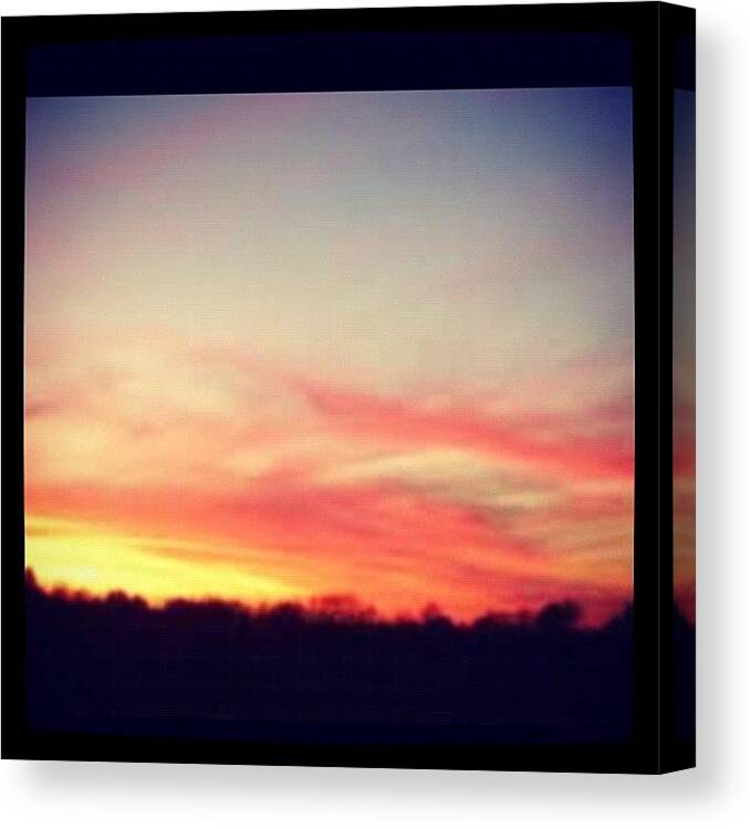 Beautiful Canvas Print featuring the photograph Evening Sky Yesterday #photooftheday by Smitty Landry