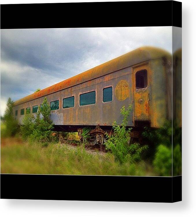 Antique Canvas Print featuring the photograph Evening #train To Nowhere by Misty D