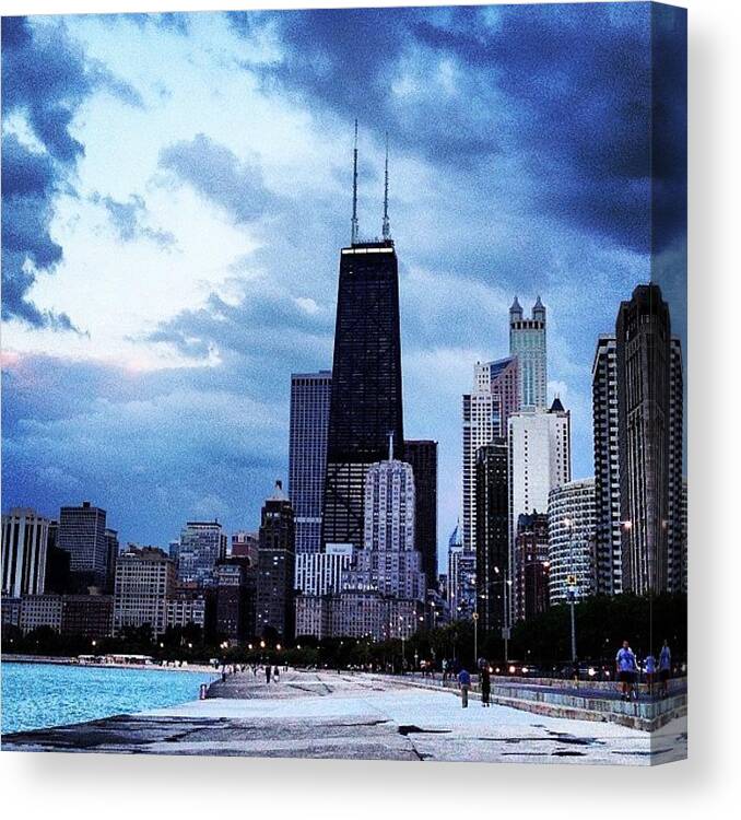 Chigram Canvas Print featuring the photograph Evening Walks With Rheannon11 by Julie M