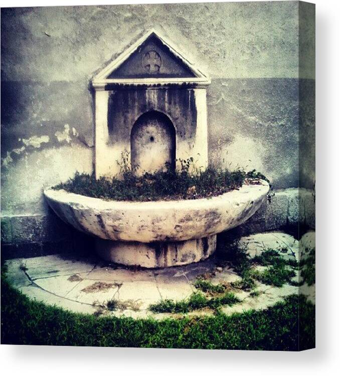 Instagram Canvas Print featuring the photograph Ex-fountain by Peter Toth-Czere