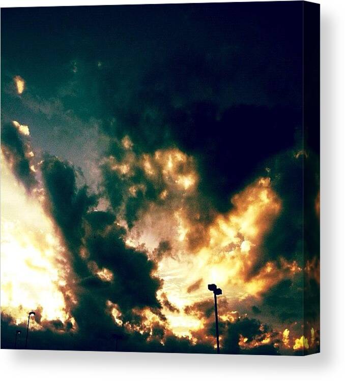 Primeshots Canvas Print featuring the photograph Explosions Near The Sky by Thomas Hallmark