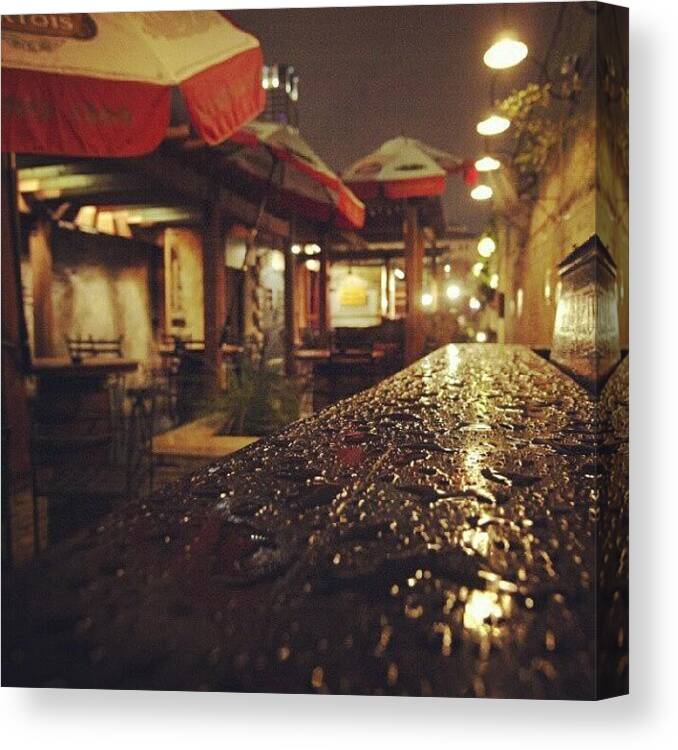 Loveart Canvas Print featuring the photograph Fado's Patio After A Rain by James Granberry