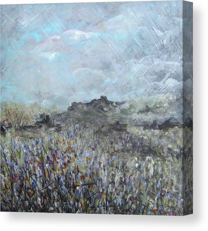 Wildflowers Canvas Print featuring the painting Fancy Gap by Brenda Berdnik