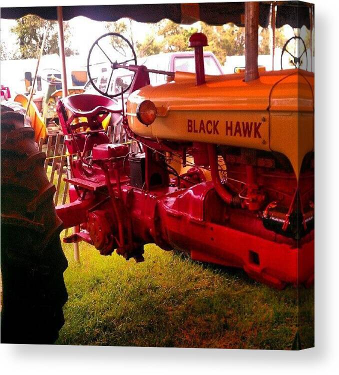 Antique Canvas Print featuring the photograph #farm #vintage #tractor #antique by Rich Toczynski