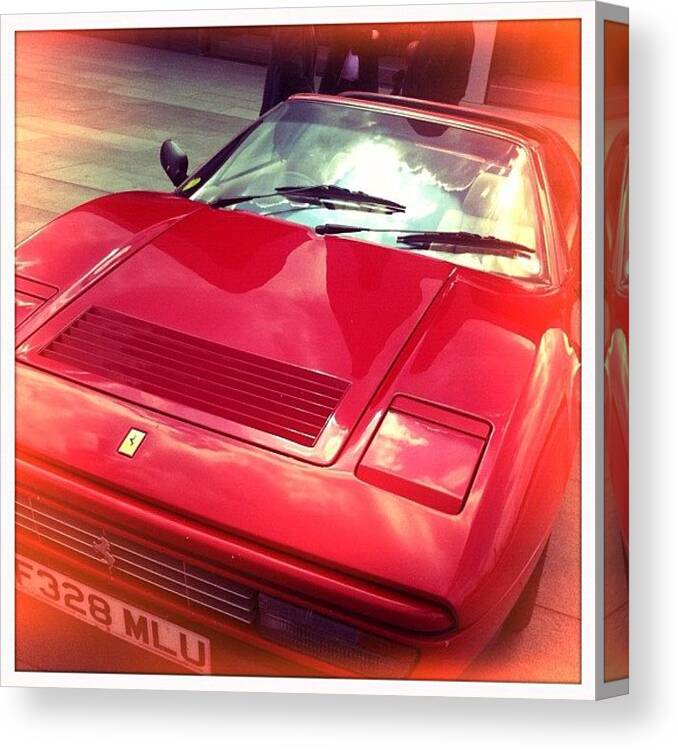 Photo Canvas Print featuring the photograph Ferrari #photo #iphoneography by Michael James