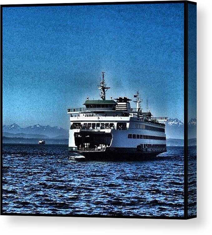 Instapic Canvas Print featuring the photograph Ferry by T Catonpremise