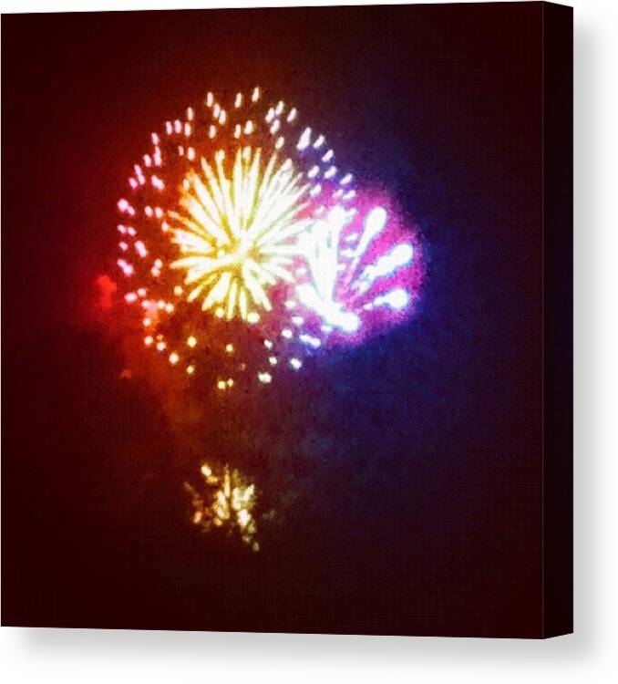 Fire Canvas Print featuring the photograph Fireworks by Kayla Mitchell