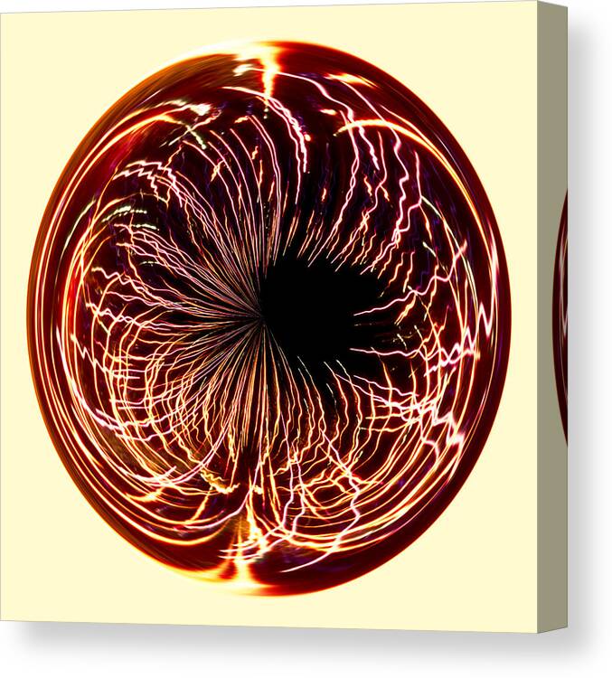 Fireworks Canvas Print featuring the photograph Fireworks Orb by Bill Barber