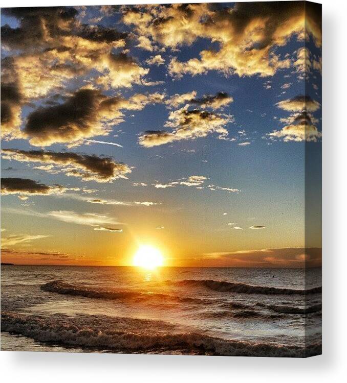 Clouds Canvas Print featuring the photograph Five Minutes Later #spain #sitges by Tim Brown