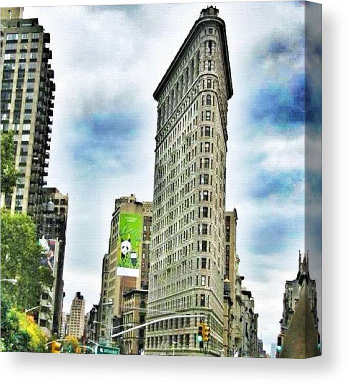 Nyc Canvas Print featuring the photograph Flatiron NYC by Laura Douglas