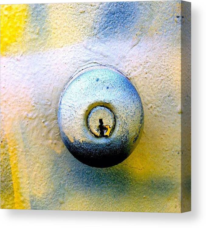 Juliegeb Canvas Print featuring the photograph Floating Doorknob by Julie Gebhardt