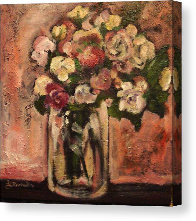 Flowers Canvas Print featuring the painting Flowers for Mom by Jason Reinhardt