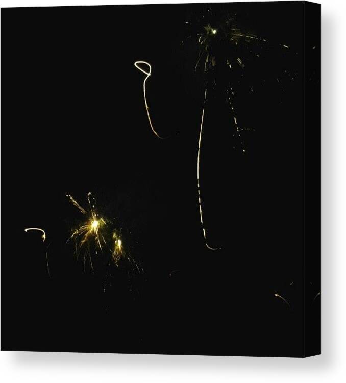 Summer Canvas Print featuring the photograph Freefall #fireworks #galwaylake #galway by Haley B.c.u.